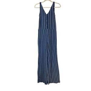 Arizona Jean Co Striped Blue Jumpsuit, Size XS